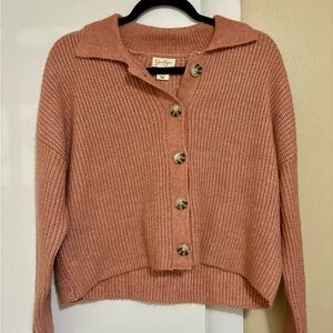 Jessica Simpson Pink Knitted Cardigan Size Medium